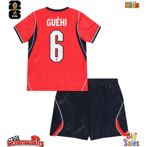 England Marc Guehi #6 Replica Away Stadium Kit for Kids World Cup 2026 Short Sleeve (+ pants)